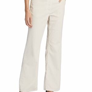 NWOT White Corduroy Wide-Leg Pants size 2